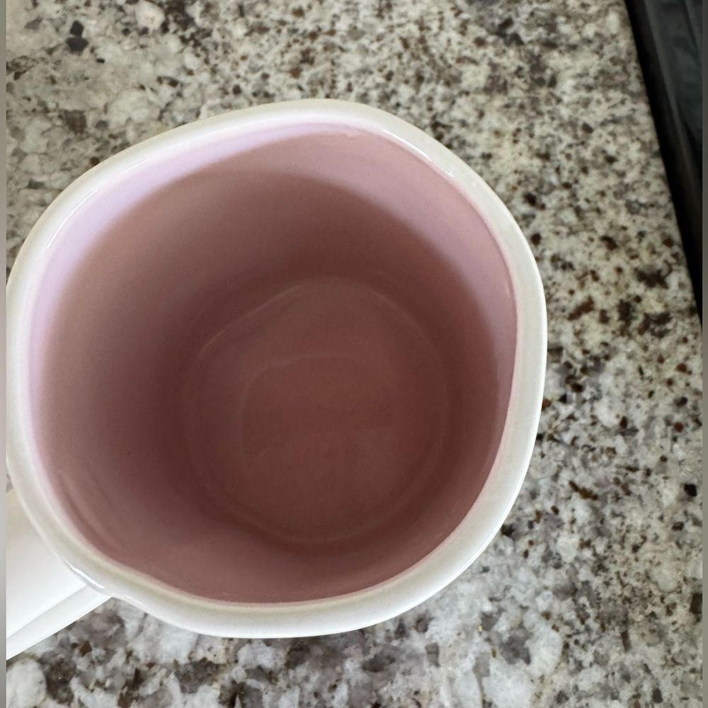 🐰“Hop to It” White Mug with Pink Interior Rae Dunn By Magenta NEW - Picture 2 of 4